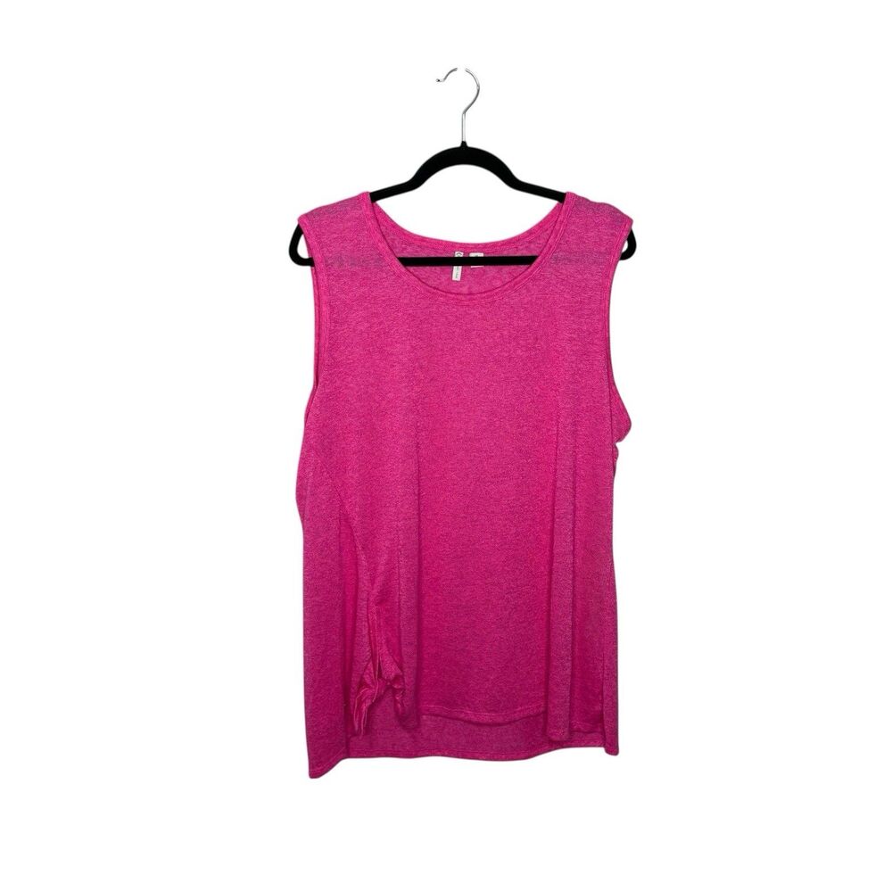Cato Pink Sleeveless Knit Pullover Tank Sweater Blouse Tie at Waist Sz XL Womens